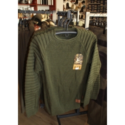 Sweter myśliwski Dark green C.I.T 50% wełny